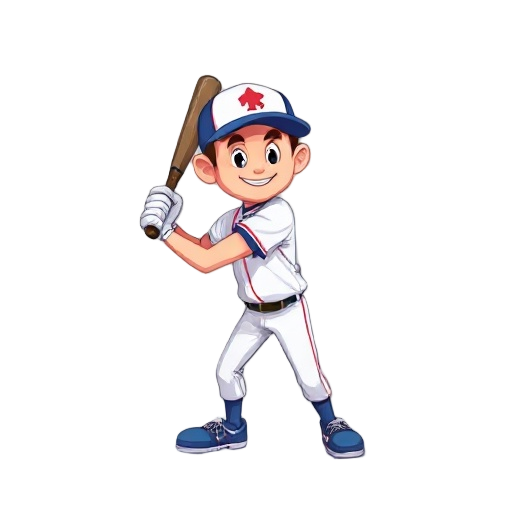 genera un jugador de baseball pixel en t-pose