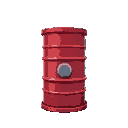 red metal barrel