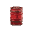 red metal barrel