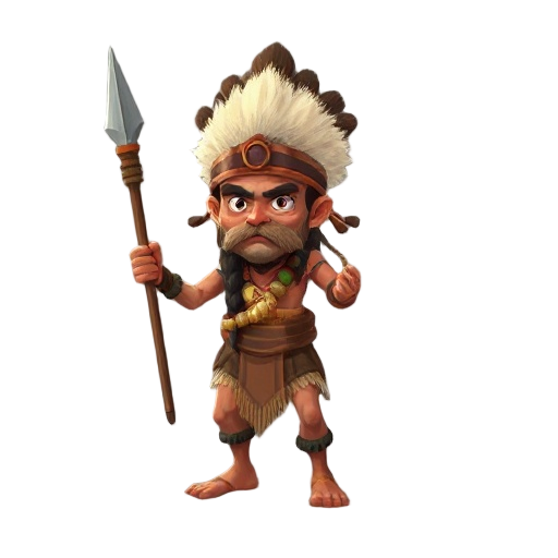 indigenous shaman who uses spear