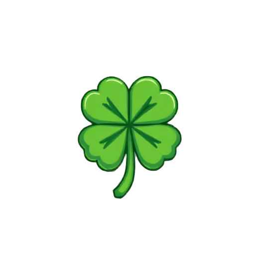 create a well-pixelated four-leaf clover
