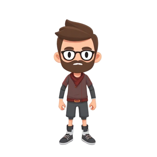 a "fall guys" style avatar. genderless, single color
