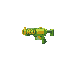 green watergun spewing water