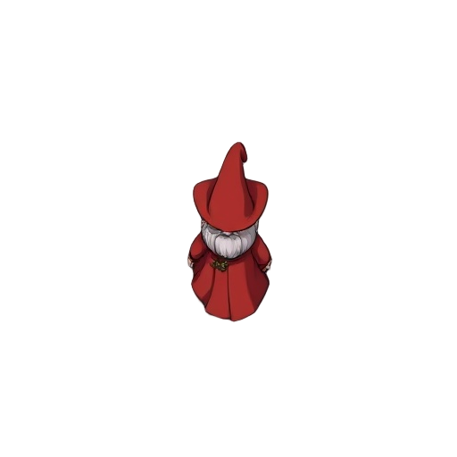 a mage for a top down game with a red robe and red hat