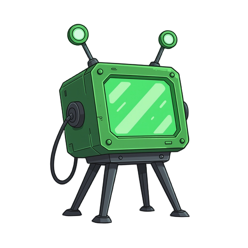 big generator, green neon, background