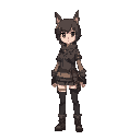 female gilbi art style, survival theme