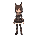 female gilbi art style, survival theme