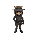 mysterious detective with furturistic gear