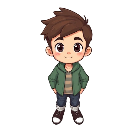 face character cute boy