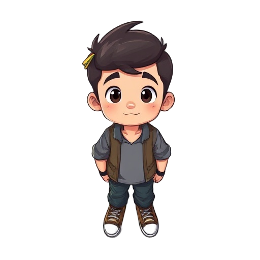 face character cute boy