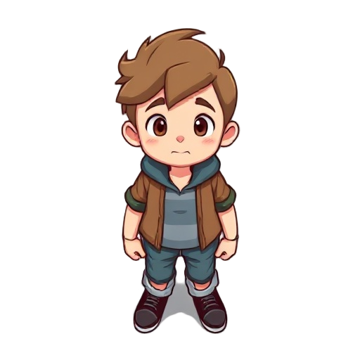 face character cute boy