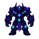 the void titan design: based on its name and brutal mechanics, here's what would be perfect: visual identity: shape: massive, hulking humanoid warrior/titan silhouette color palette: primary: deep purple (#4b0082 indigo) and black (#1a0033 void black) acc