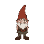 retro 8-bit garden gnome rpg walking 
