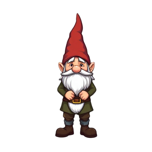 retro 8-bit garden gnome rpg walking 