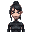 goth girl in skintight latex bodysuit