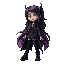 rotating goth girl in latex