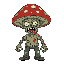 a scary mushroom zombie  