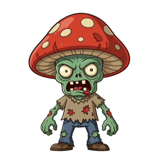 a scary mushroom zombie  