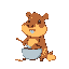 a cute capybara cooking