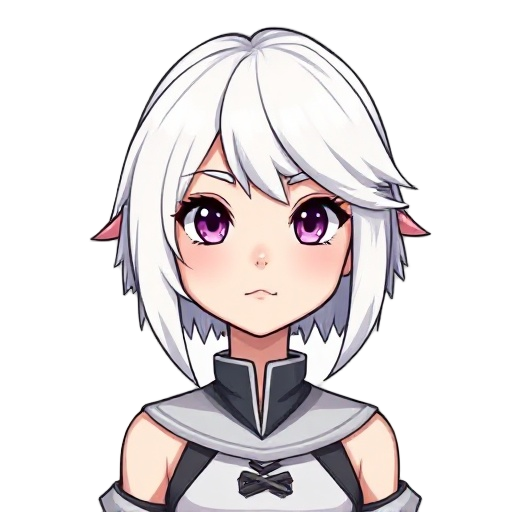 female dlf with white hair