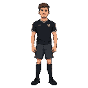 man with black jersey