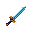 sword in the shape of key like keyblade with high-contrast pixel shading with a strong use of color ramping, darker outlines, and top-left lighting