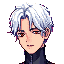 white haired male 
