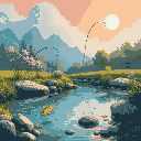 beautiful ponds and fishing