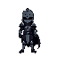 a 2d pixel , darkfantacy, knight 