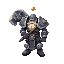 future warior with massive hammer 