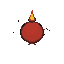 reddish chalk empty centre summoning circle for monsters, animated pixel art summoning circle pentagon star shape lit up fire