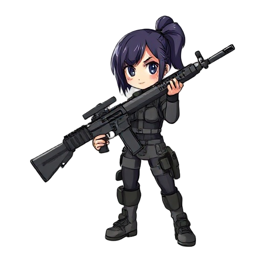 female has an m16,