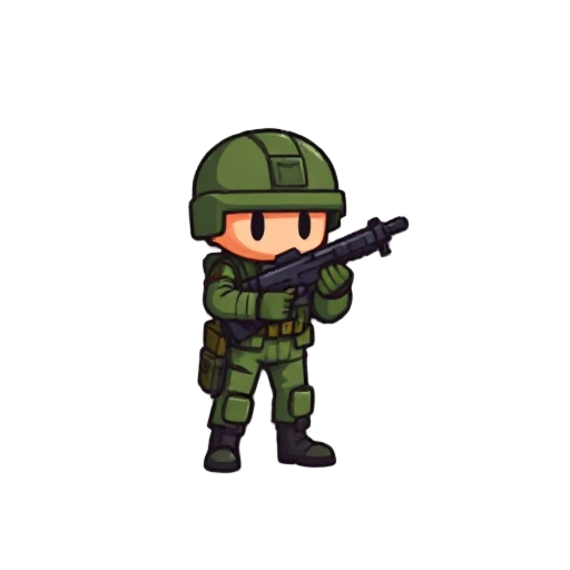 8-bit, soldier, pixel