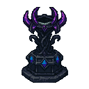 generate an eternia crystal stand from the game terraria in the style of the calamity mod without the crystal on top.