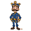 tall prince with mustache dressed in blue uniform