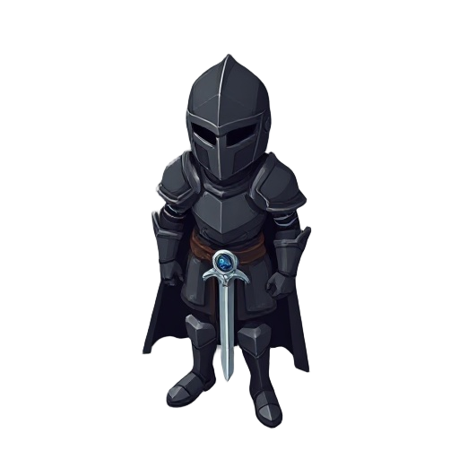 knight in black armor