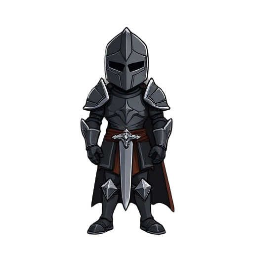 knight in black armor