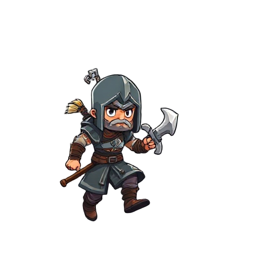 a warrior moving in the rain