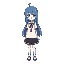 anime girl, blue hair
