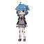 anime girl, blue hair