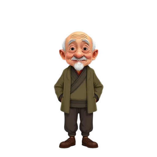 an old central asian man in his mid 70s with no hair tells his life story