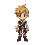 tiny pixelated base humanoid rpg hero character like in zenonia games