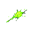 horizontally flying thorn bolt enchanted with green forest energy