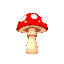 red toadstool mushroom with white spots 
