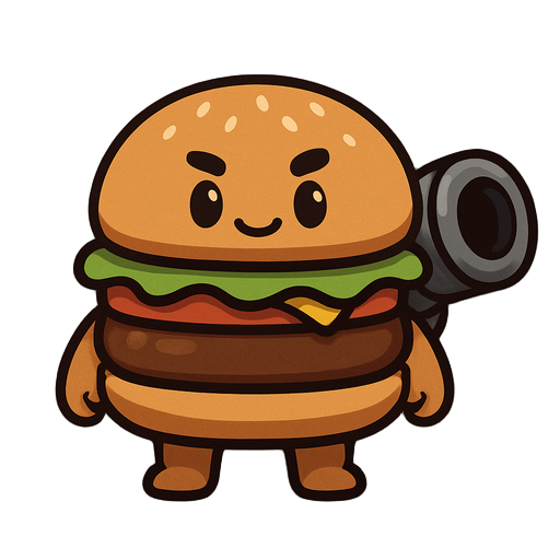 create me a cute hamburger cannon