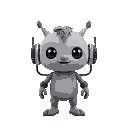 gray cute creature with electronic attachments