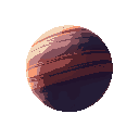 one planet no background, no blackout, gas giant