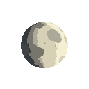 one planet no background, no blackout, moon