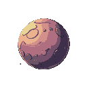 planet of alien or fantasy space cartoon