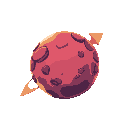 planet of alien or fantasy space cartoon